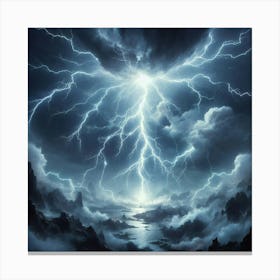 Lightning In The Sky 31 Canvas Print