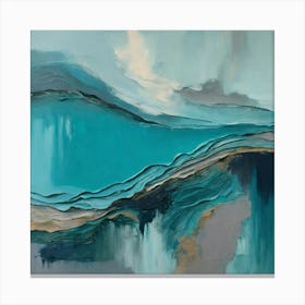 Abstract Seascape Painting Canvas Print