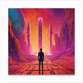 Man In Space 13 Canvas Print