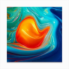 Firefly Red, Yellow, Blue, Orange, 3d, Flowing, Drops, Milk, Turquoise, Glowing, Background, Vibrant (10) Canvas Print