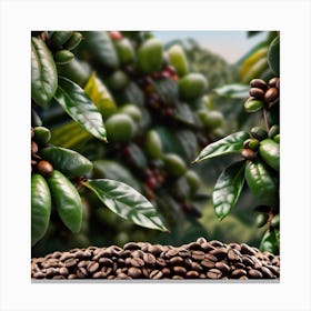 Coffee Beans On A Tree 11 Canvas Print