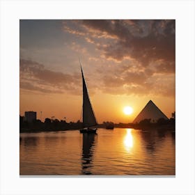 Sunset In Egypt 1 Canvas Print