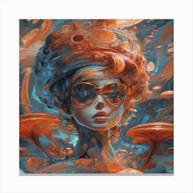 Psychedelic Girl Canvas Print