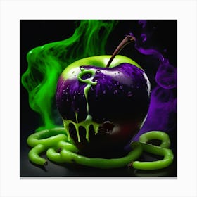 Neon Poisoned Apple Canvas Print