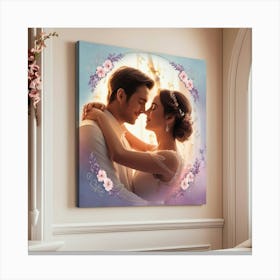 Couple Kissing On Canvas 1 Canvas Print