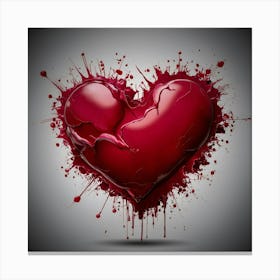 Bloody Heart Canvas Print