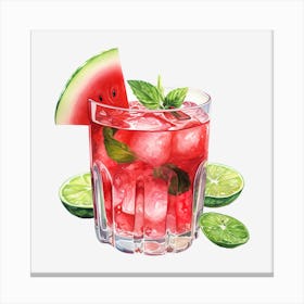 Watermelon Cocktail 7 Canvas Print