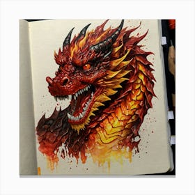 Dragon Head Canvas Print