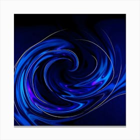 Abstract Blue Swirl Canvas Print