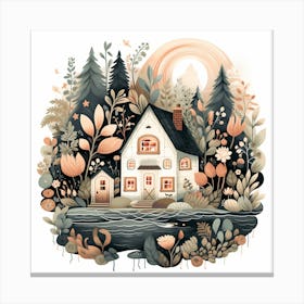 House In The Woods Canvas Print