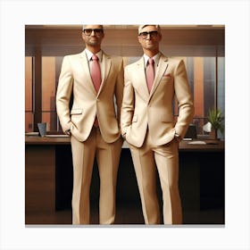 Two Men In Suits 2 Canvas Print