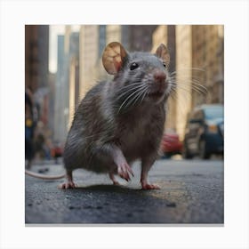 Big NYC Rat Canvas Print