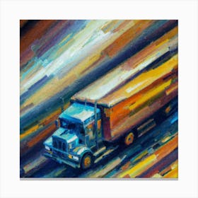 Truck On The Road 2 Canvas Print