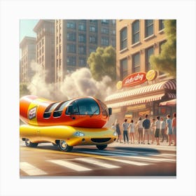 Hot Dog Car 1 Canvas Print