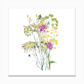 Wildflowers.Printed wall painting, high-level art. Canvas Print