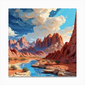 Landscape Painting Canvas Print