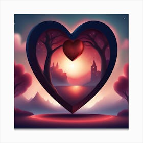 Heart In The Sky Canvas Print