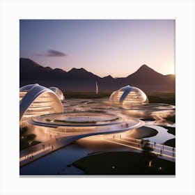 Futuristic City 285 Canvas Print