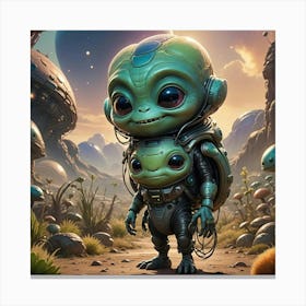 Kangaroo Aliens Canvas Print