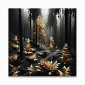 Ferns In The Forest 5 Canvas Print