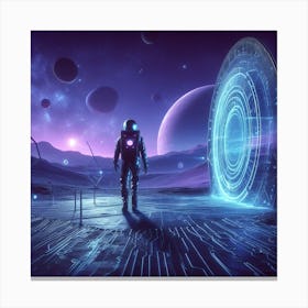 Space Alien Canvas Print