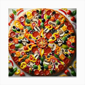 Pizza Art Canvas Print