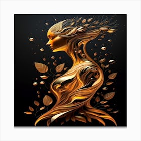 Golden Woman Canvas Print