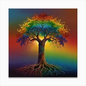 Default Rainbow Soul Tree Canvas Print 3 Canvas Print