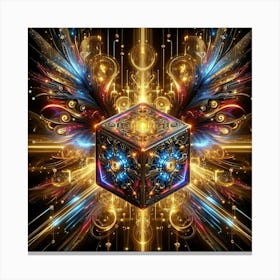 Cube With Wings 1 Canvas Print
