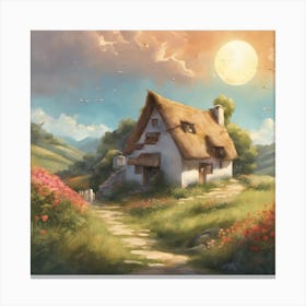 Thatched Cottage Canvas Print