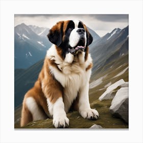 St Bernard Dog 11 Canvas Print