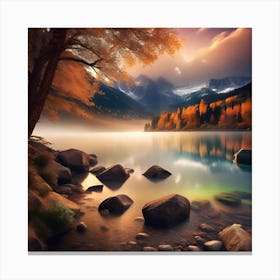 Lake In Autumn 1 Canvas Print