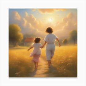 Mother and Daughter Canvas Print