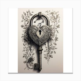 Key To The Heart Canvas Print