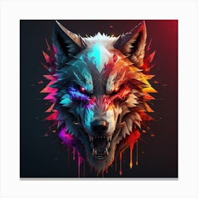 abstract wolf 1 Canvas Print