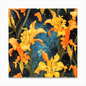 Orange Gladioli Canvas Print