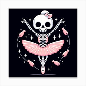 Skeleton Ballerina Canvas Print