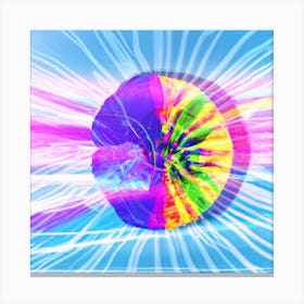 Blue Rays Of Light Canvas Print