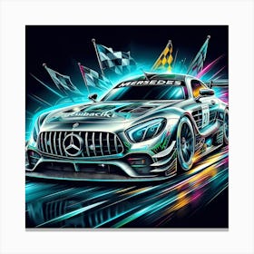 Mercedes Amg Racing Car Canvas Print