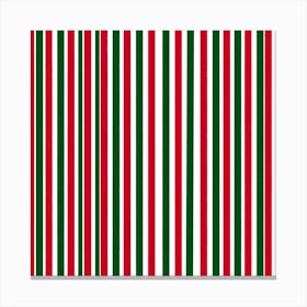 Christmas Striped Print Canvas Print