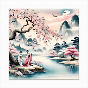 Asian Painting Canvas Print