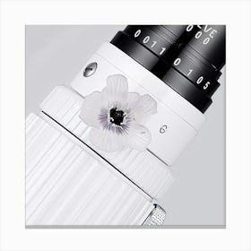 Flower On A Camera Lens Canvas Print