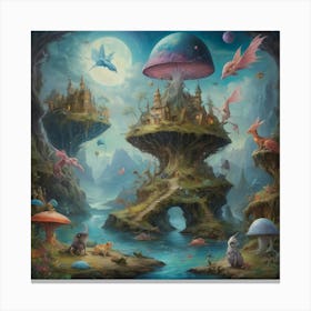 Fairytale Island Painting Canvas Print