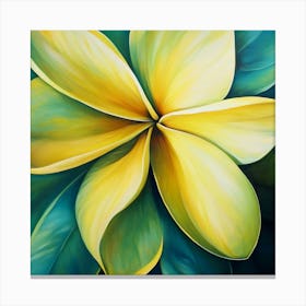 Yellow Plumeria Canvas Print