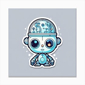 Robot Sticker 2 Canvas Print