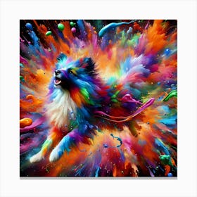 Colorful Dog 2 Canvas Print