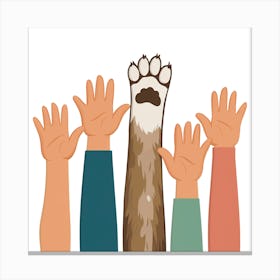 Paws Up Canvas Print