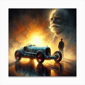 Man And A Car Canvas Print