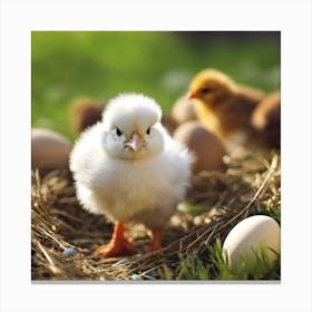 Chicks In The Nest 1 Canvas Print