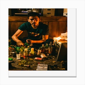 Man In A Bar Canvas Print